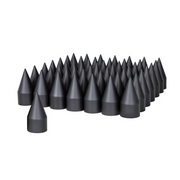 UP-10000CB 33mm X 4-1/8" Matte Black Spike Nut Covers - Thread-On (60-Pack)