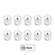 UP-10003P 1-1/2" x 2-1/4" Chrome Steel Pointed Nut Covers (10-Pack)