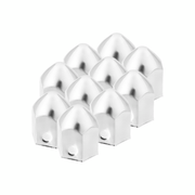 UP-10003P 1-1/2" x 2-1/4" Chrome Steel Pointed Nut Covers (10-Pack)
