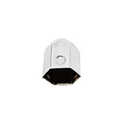 UP-10003P 1-1/2" x 2-1/4" Chrome Steel Pointed Nut Covers (10-Pack)