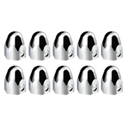 UP-10004P 1-1/2" x 2" Chrome Steel Bullet Nut Covers (10-Pack)