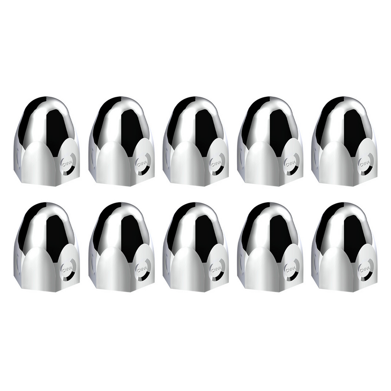 UP-10004P 1-1/2" x 2" Chrome Steel Bullet Nut Covers (10-Pack)