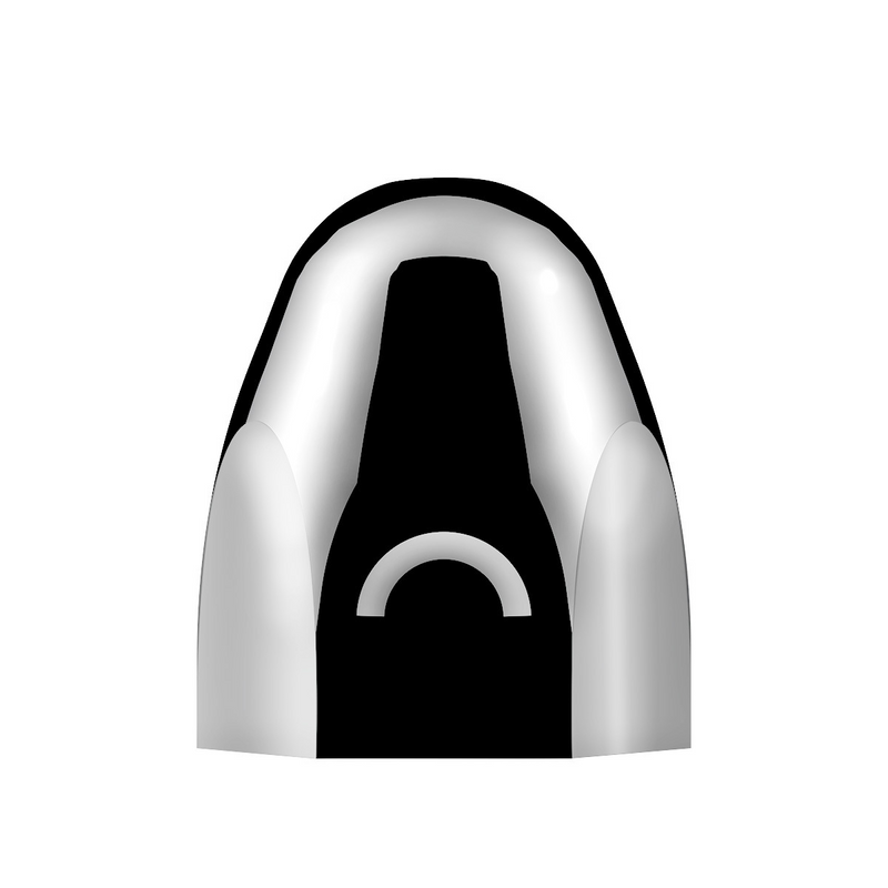 UP-10004P 1-1/2" x 2" Chrome Steel Bullet Nut Covers (10-Pack)