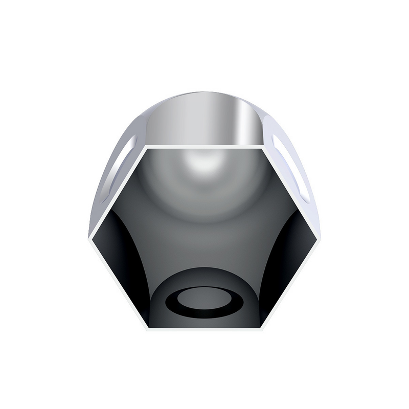 UP-10004P 1-1/2" x 2" Chrome Steel Bullet Nut Covers (10-Pack)