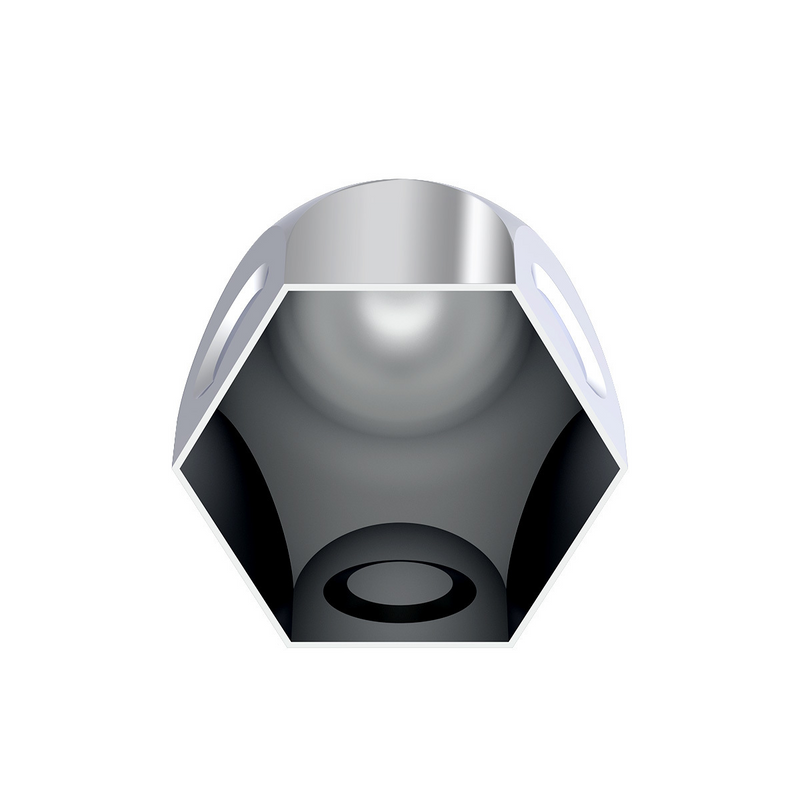 UP-10004 1-1/2" X 2" Chrome Steel Bullet Nut Cover