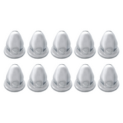 UP-10005P 33mm x 2-1/8" Chrome Steel Bullet Nut Covers With Flange (10-Pack)