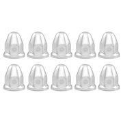 UP-10006P 1-1/2" x 2-1/4" Chrome Steel Bullet Nut Covers With Flange (10-Pack)
