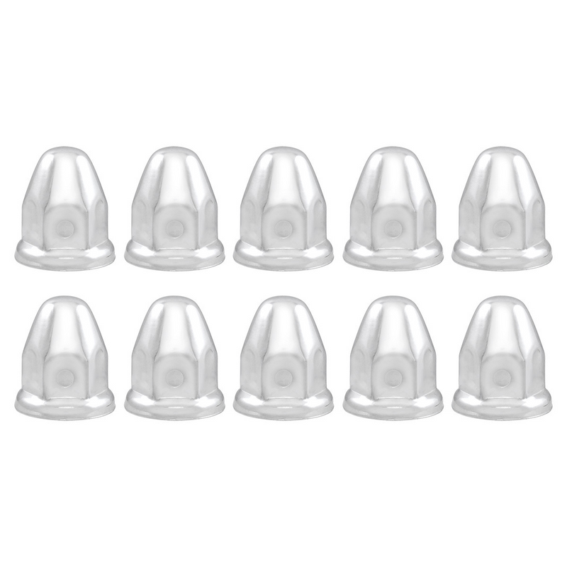 UP-10006P 1-1/2" x 2-1/4" Chrome Steel Bullet Nut Covers With Flange (10-Pack)
