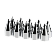 UP-10007 33mm X 4-1/8" Chrome Plastic Spike Nut Covers - Thread-On (Box of 10)