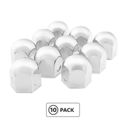 UP-10010P 1-1/8" x 1-1/4" Chrome Steel Standard Nut Covers (10-Pack)