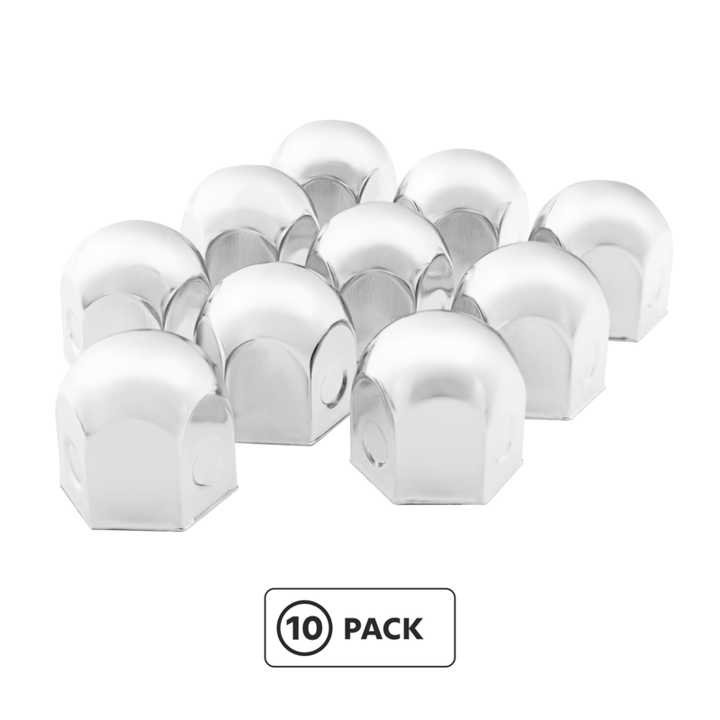 UP-10010P 1-1/8" x 1-1/4" Chrome Steel Standard Nut Covers (10-Pack)