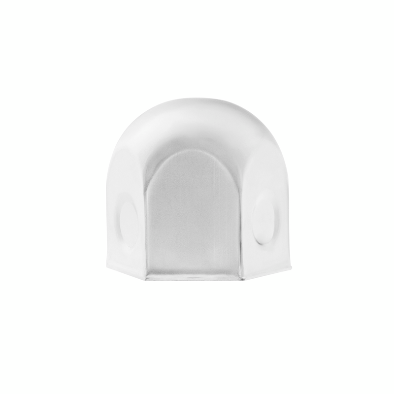 UP-10010P 1-1/8" x 1-1/4" Chrome Steel Standard Nut Covers (10-Pack)