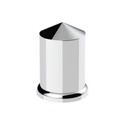 UP-10011 1-1/2" X 3" Chrome Plastic Pointed Nut Covers - Push-On (20-Pack)