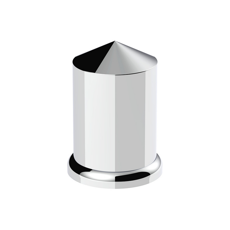 UP-10011 1-1/2" X 3" Chrome Plastic Pointed Nut Covers - Push-On (20-Pack)
