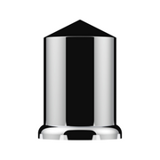 UP-10011 1-1/2" X 3" Chrome Plastic Pointed Nut Covers - Push-On (20-Pack)