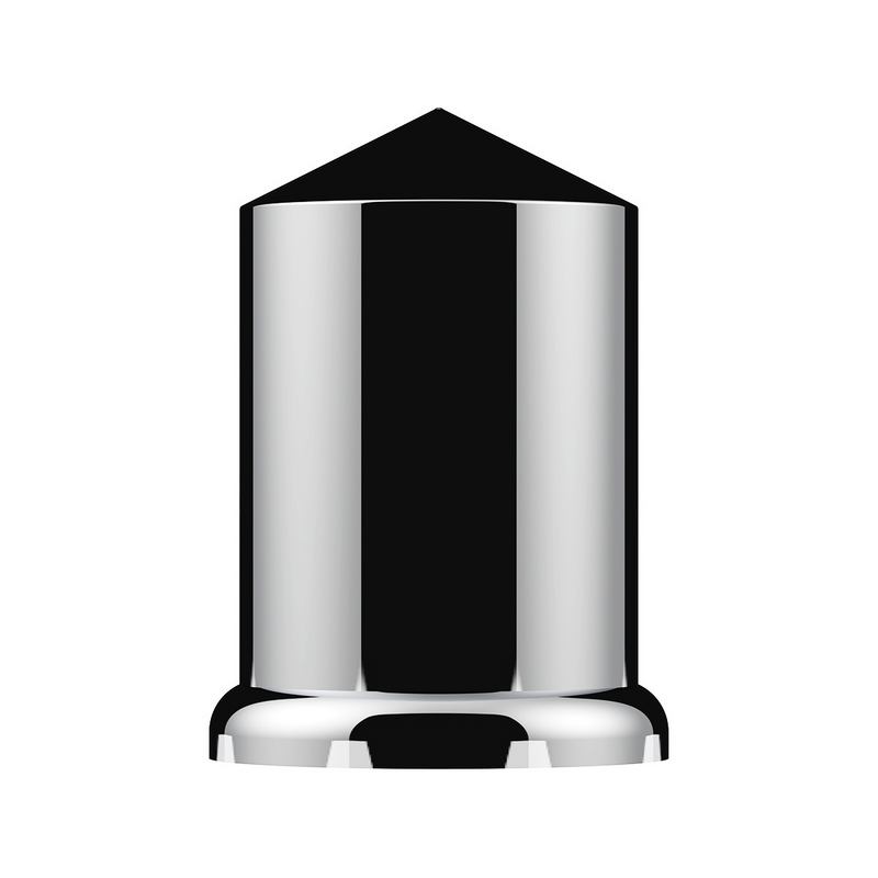 UP-10011 1-1/2" X 3" Chrome Plastic Pointed Nut Covers - Push-On (20-Pack)