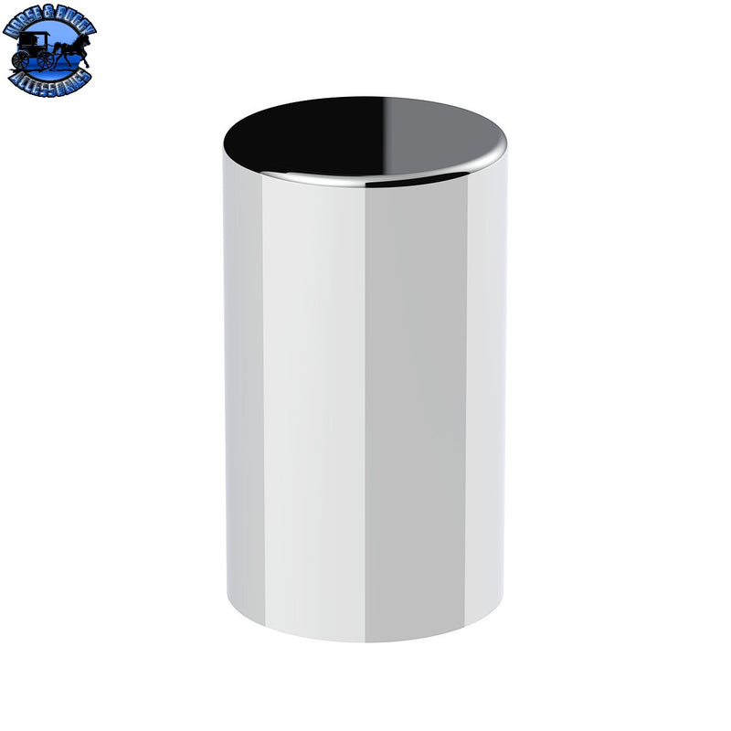 UP-10013B 33mm x 3-1/2" Chrome Plastic Cylinder Nut Cover - Thread-On (Bulk)