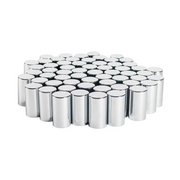 UP-10013CB 33mm x 3-1/2" Chrome Plastic Cylinder Nut Covers - Thread-On (Color Box of 50)