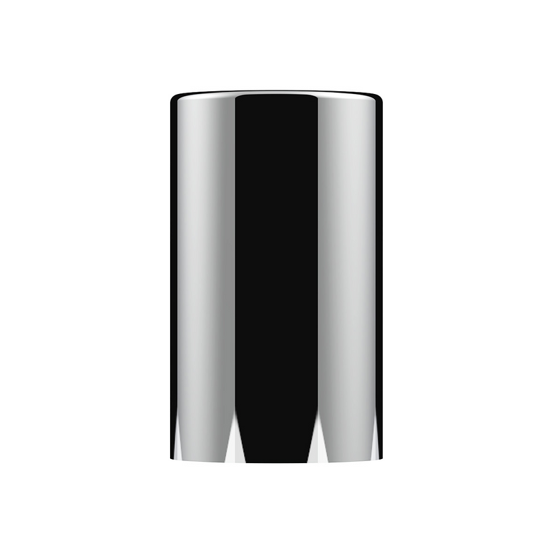 UP-10013 33mm x 3-1/2" Chrome Plastic Cylinder Nut Covers - Thread-On (Color Box of 10)