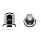 33mm X 2" Chrome Steel Standard Nut Cover With Flange NUT COVER Dark Slate Gray