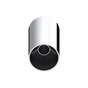 UP-10034B 33mm X 4-1/4" Chrome Plastic Tall Cylinder Nut Cover - Thread-On (Bulk)
