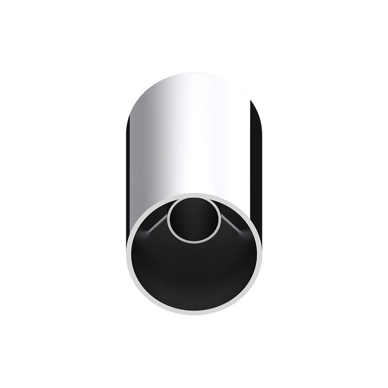 UP-10034B 33mm X 4-1/4" Chrome Plastic Tall Cylinder Nut Cover - Thread-On (Bulk)