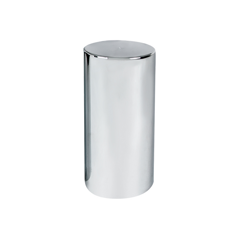 UP-10034CB 33mm X 4-1/4" Chrome Plastic Tall Cylinder Nut Covers - Thread-On (60-Pack)