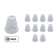 UP-10043P 32mm x 2" Chrome Steel Tall Nut Covers With Flange (10-Pack)