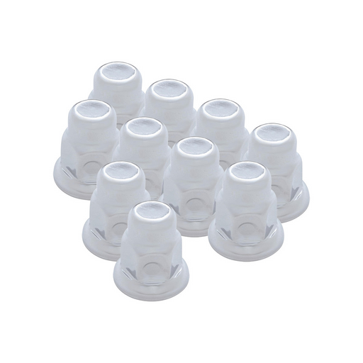 UP-10043P 32mm x 2" Chrome Steel Tall Nut Covers With Flange (10-Pack)