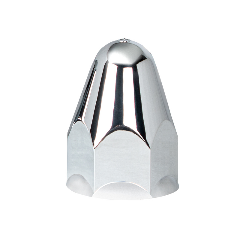 UP-10045B 1-1/2" X 2-3/4" Chrome Plastic Bullet Nut Cover - Push-On (Bulk)
