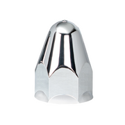 UP-10045CB 1-1/2" X 2-3/4" Chrome Plastic Bullet Nut Covers - Push-On (60-Pack)