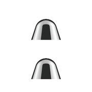 UP-10045 1-1/2" X 2-3/4" Chrome Plastic Bullet Nut Covers - Push-On (Color Box of 20)
