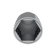 UP-10045 1-1/2" X 2-3/4" Chrome Plastic Bullet Nut Covers - Push-On (Color Box of 20)