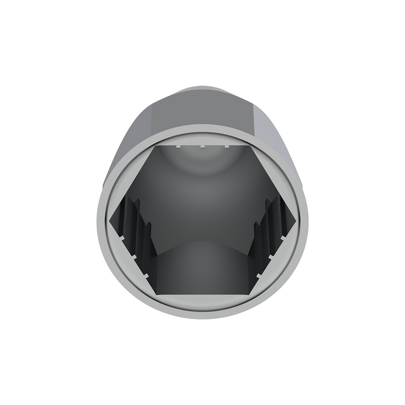 UP-10045 1-1/2" X 2-3/4" Chrome Plastic Bullet Nut Covers - Push-On (Color Box of 20)