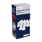 UP-10046B 1-1/2" X 2-3/4" Chrome Plastic Slotted Bullet Nut Cover With Flange - Push-On (Bulk)