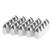 UP-10047 1-1/2" X 2-3/4" Chrome Plastic Bullet Nut Covers - Push-On (20-Pack)
