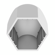 UP-10047 1-1/2" X 2-3/4" Chrome Plastic Bullet Nut Covers - Push-On (20-Pack)