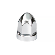 UP-10049B 33mm X 2-3/4" Chrome Plastic Bullet Nut Cover With Flange - Push-On (Bulk)