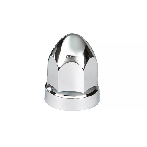 UP-10049B 33mm X 2-3/4" Chrome Plastic Bullet Nut Cover With Flange - Push-On (Bulk)