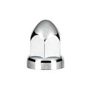 UP-10049B 33mm X 2-3/4" Chrome Plastic Bullet Nut Cover With Flange - Push-On (Bulk)