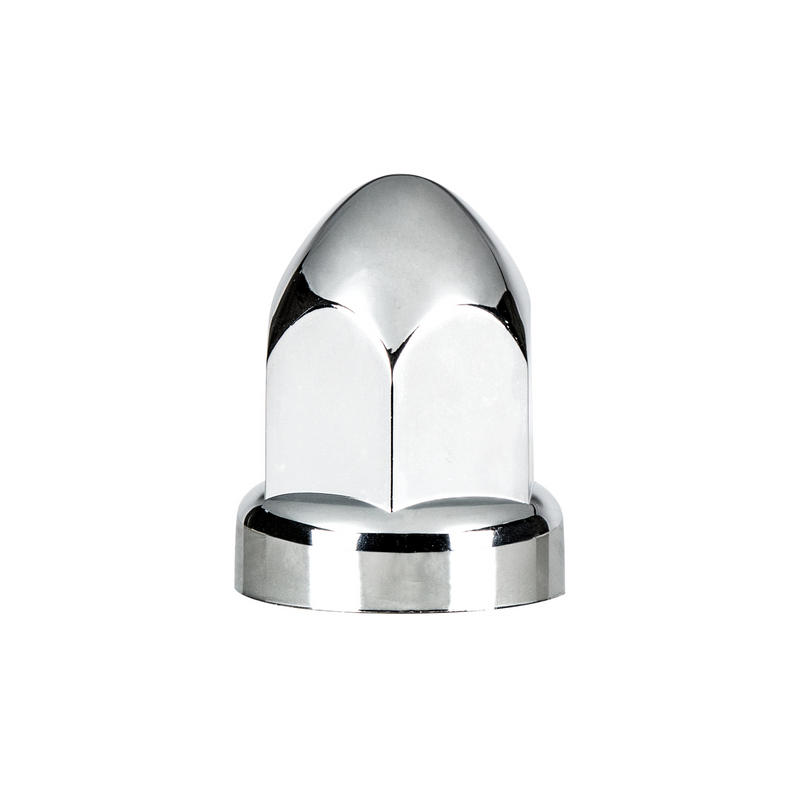 UP-10049B 33mm X 2-3/4" Chrome Plastic Bullet Nut Cover With Flange - Push-On (Bulk)