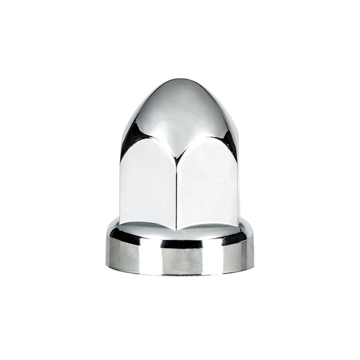 UP-10049B 33mm X 2-3/4" Chrome Plastic Bullet Nut Cover With Flange - Push-On (Bulk)