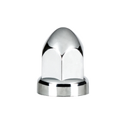 UP-10049CB 33mm X 2-3/4" Chrome Plastic Bullet Nut Covers With Flange- Push-On (60-Pack)