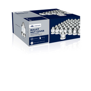 UP-10049CB 33mm X 2-3/4" Chrome Plastic Bullet Nut Covers With Flange- Push-On (60-Pack)