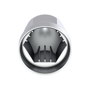 UP-10049 33mm X 2-3/4" Chrome Plastic Bullet Nut Covers With Flange - Push-On (Box of 20 )