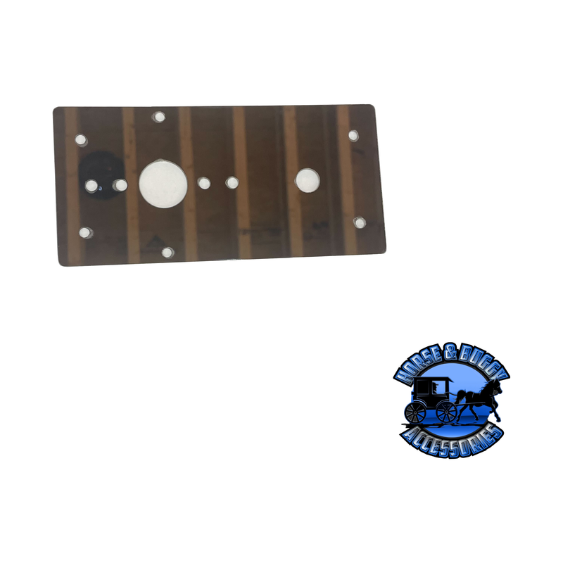 304 SS Dome Light#1005 Plate W/ Single Watermelon Style Light Hole & Switch Hole For Eurostyle Map & Dome Light Dark Slate Gray