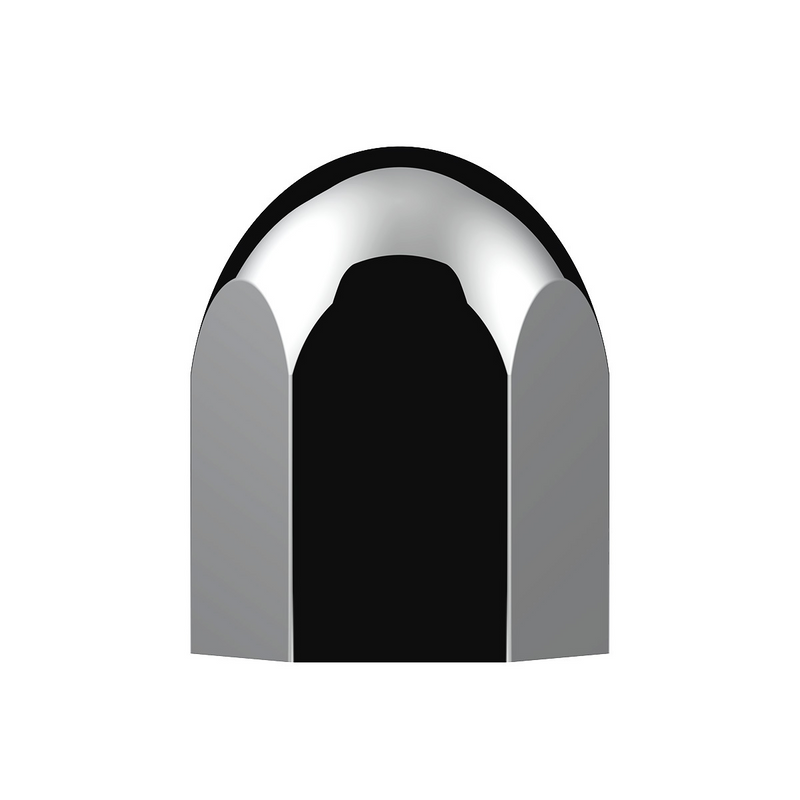 UP-10057 1-1/2" X 2-1/4" Chrome Plastic Standard Nut Covers - Push-On (Box Of 20 )