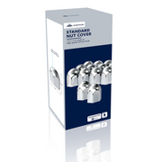 UP-10057 1-1/2" X 2-1/4" Chrome Plastic Standard Nut Covers - Push-On (Box Of 20 )