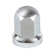 UP-10058B 33mm X 2-7/16" Chrome Plastic Standard Nut Cover With Flange - Push-On (Bulk)