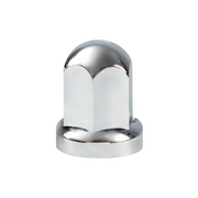 UP-10058B 33mm X 2-7/16" Chrome Plastic Standard Nut Cover With Flange - Push-On (Bulk)